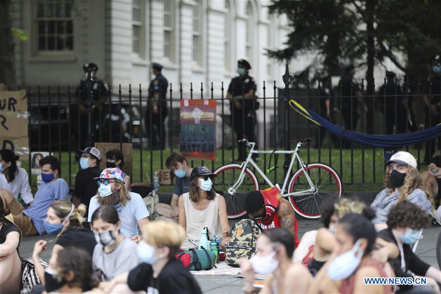 People attend "Occupy City Hall" protest in New York Xinhua English