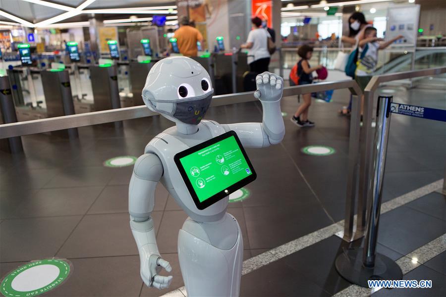 GREECE-ATHENS-AIRPORT-ROBOT-COVID-19