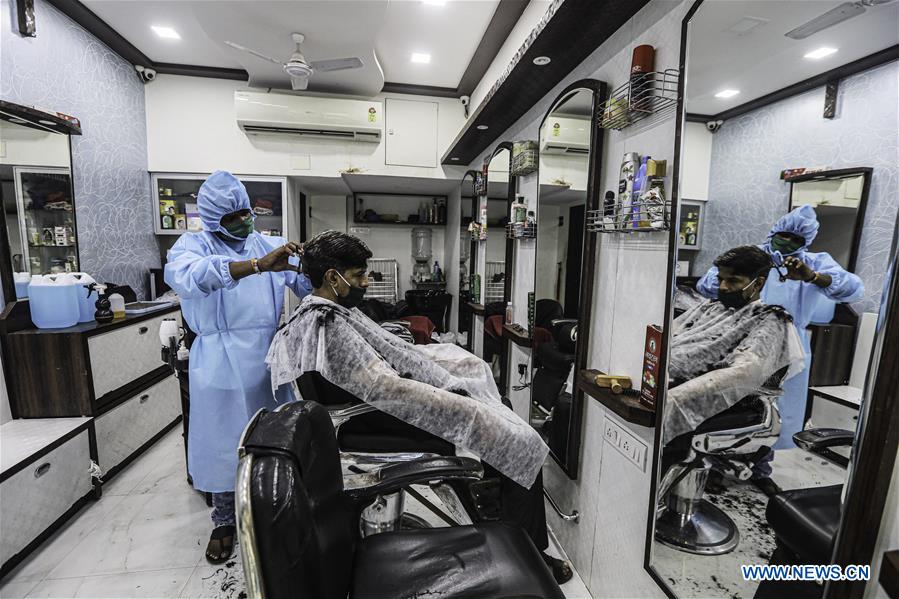 Hair salons reopen in Mumbai, India Xinhua English.news.cn