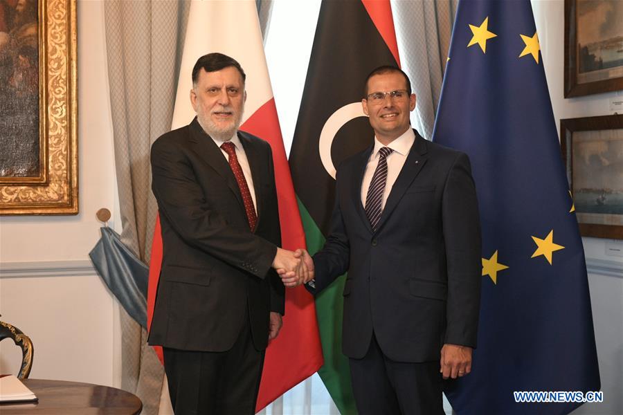 MALTA-VALLETTA-PM-LIBYA-PM-MEETING