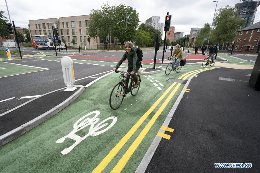 In pics Cycle Optimised Protected Signals junction in Manchester