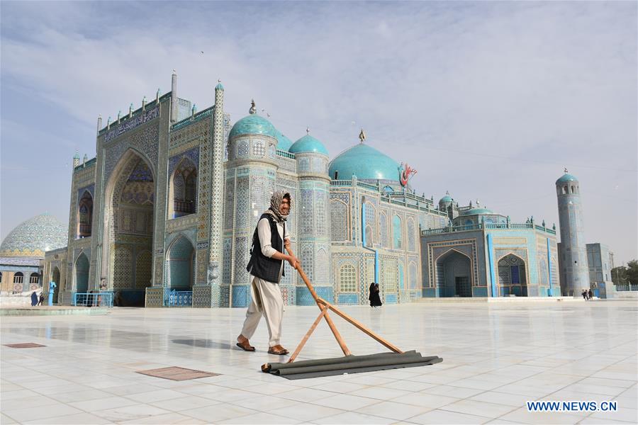 AFGHANISTAN-BALKH-REOPEN-BLUE MOSQUE-COVID-19