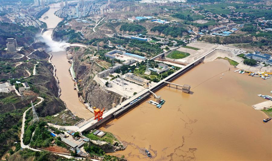 CHINA-GANSU-YELLOW RIVER-RESERVOIRS-FLOOD DISCHARGE (CN)
