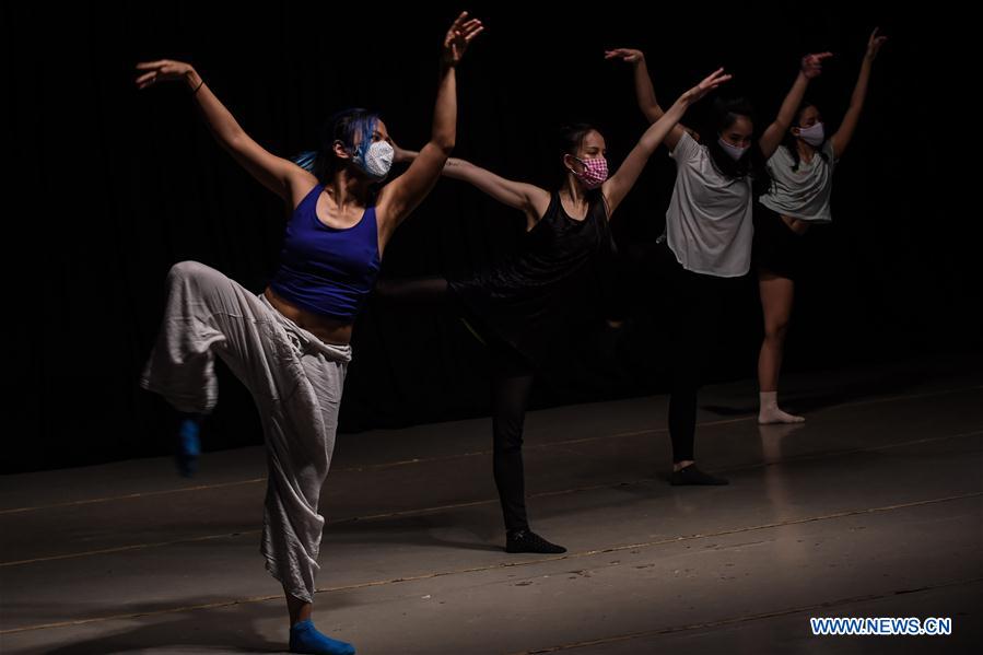 Dancers participate in rehearsal of ballet performance "To Live To Love