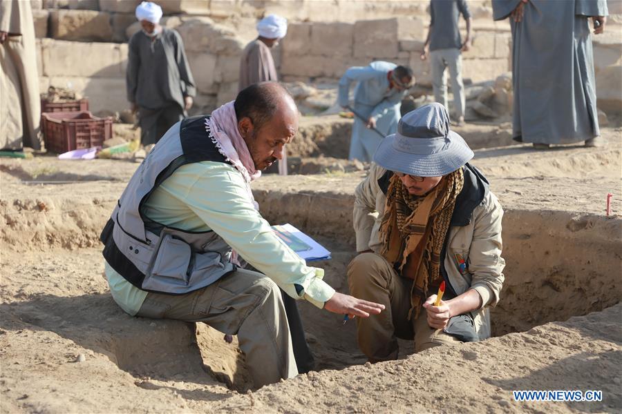 EGYPT-LUXOR-MONTU          TEMPLE-CHINA-ARCHEOLOGY-EXCAVATION