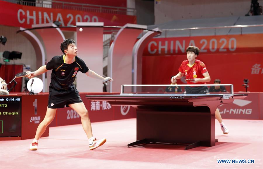 (SP)CHINA-HAINAN-LINGSHUI-TABLE TENNIS-TEAM CHINA-OLYMPIC PRACTICE TEST (CN)