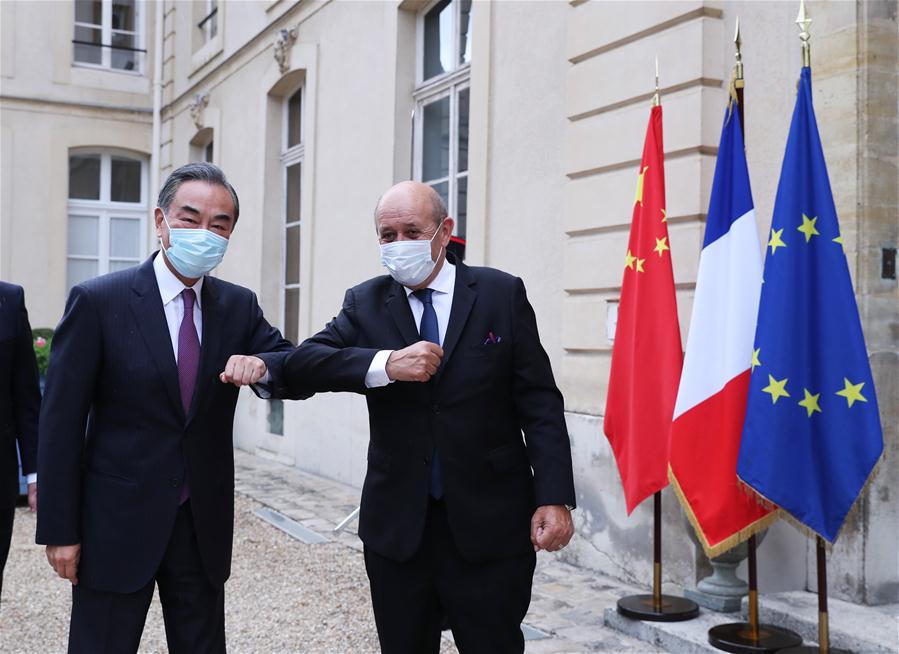 FRANCE-PARIS-JEAN-YVES LE DRIAN-CHINA-WANG YI-MEETING