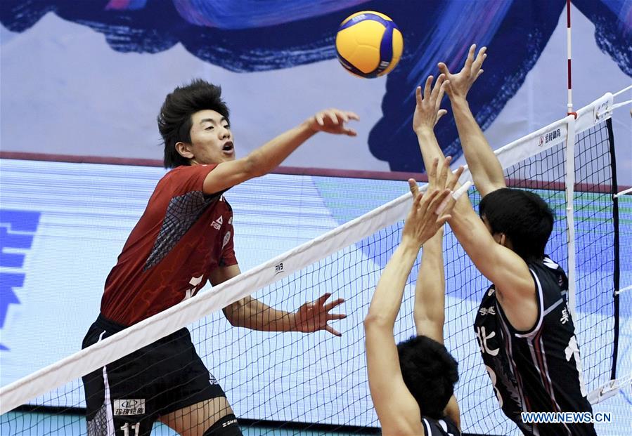 (SP)CHINA-HEBEI-QINHUANGDAO-VOLLEYBALL-CHINESE MEN'S VOLLEYBALL LEAGUE-HEBEI VS HUBEI (CN)