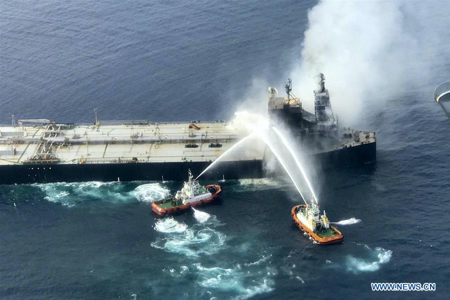 SRI LANKA-OIL TANKER-FIRE