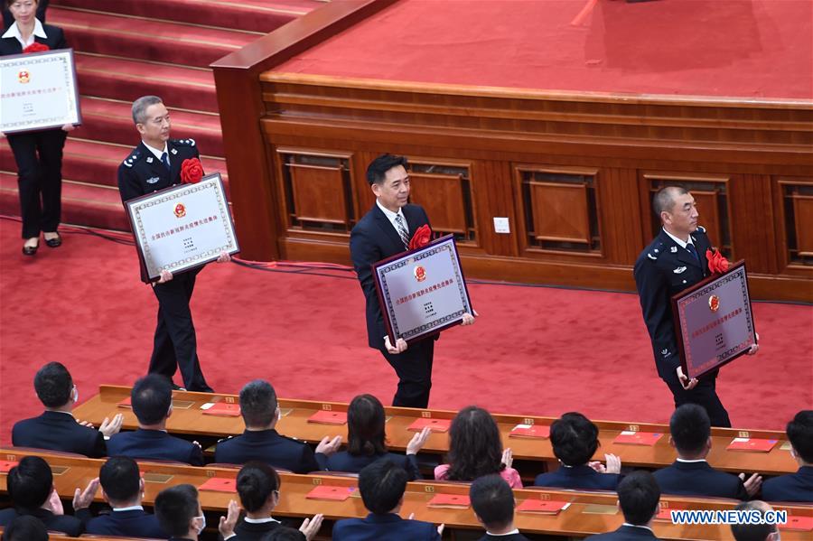 CHINA-BEIJING-COVID-19 FIGHT-ROLE MODELS-COMMENDATION-MEETING (CN)