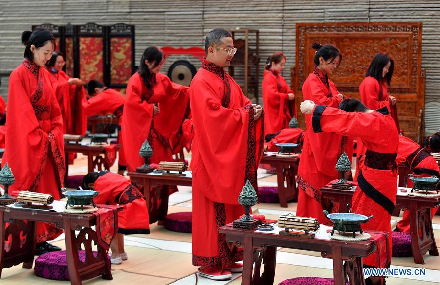 CHINA-XI'AN-EDUCATION-FIRST WRITING CEREMONY (CN)
