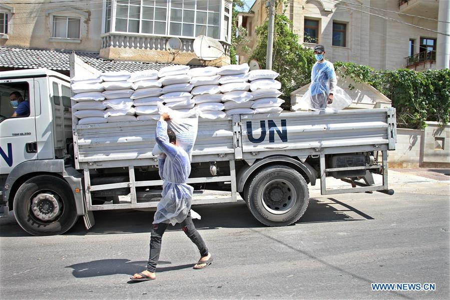MIDEAST-GAZA CITY-UNRWA-FOOD-DISTRIBUTION