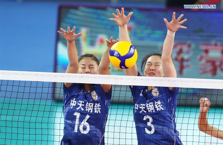 (SP)CHINA-JIANGMEN-VOLLEYBALL-CHINESE WOMEN'S CHAMPIONSHIP-JIANGSU VS HEBEI (CN)