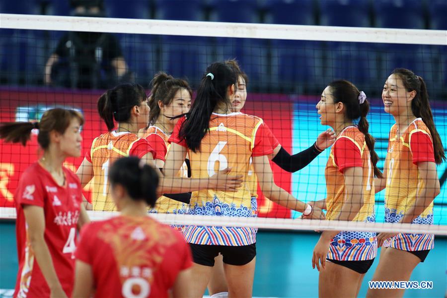 (SP)CHINA-JIANGMEN-VOLLEYBALL-CHINESE WOMEN'S CHAMPIONSHIP-BEIJING VS YUNNAN(CN)