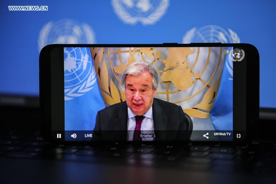 UNITED NATIONS-GUTERRES-SECURITY COUNCIL VIDEO MEETING