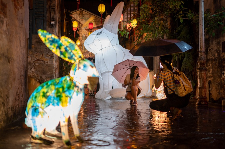 Asia Album People visit Jade Rabbit art installations in Kuala Lumpur