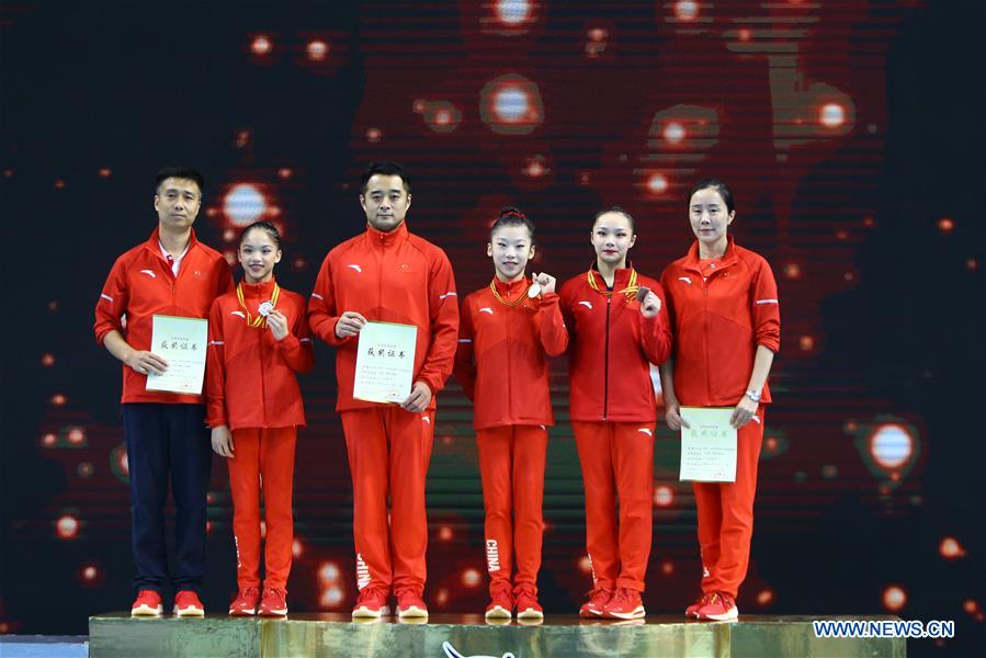 (SP)CHINA-GUANGDONG-ZHAOQING-ARTISTIC GYMNASTICS-CHINESE NATIONAL CHAMPIONSHIPS-FLOOR EXERCISES FINAL-WOMEN(CN)