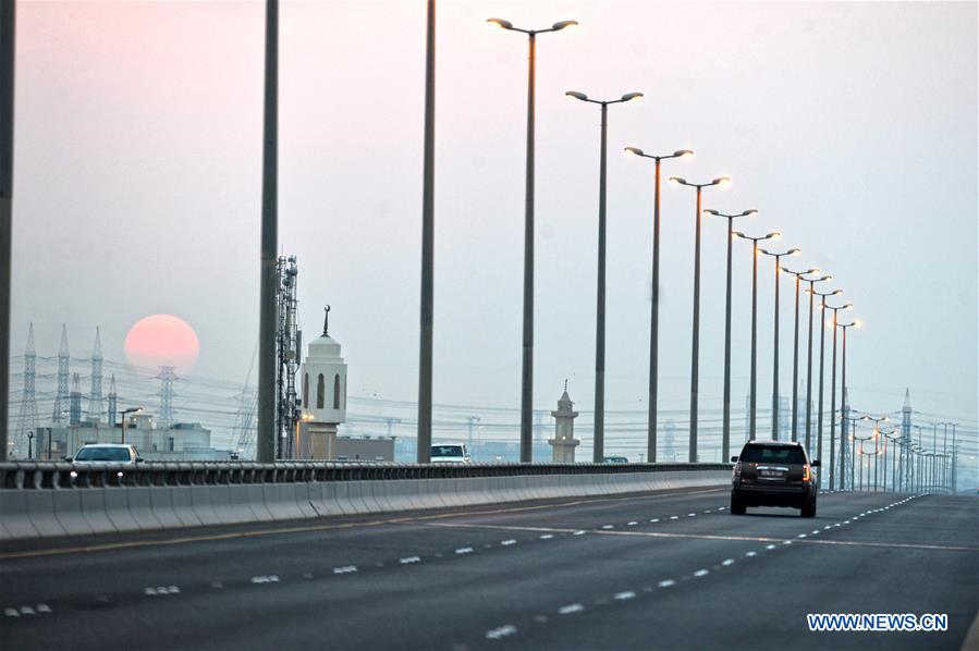 Sunset view in Jahra Governorate, Kuwait Xinhua English.news.cn