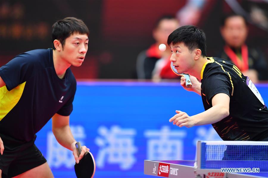 In pics men's doubles semifinal at 2020 Chinese National Table Tennis