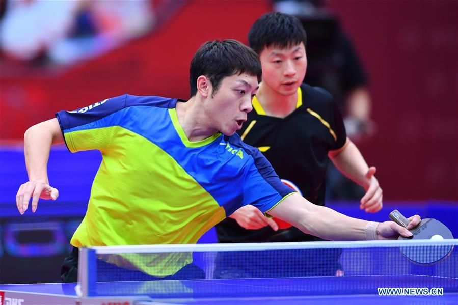 In pics men's doubles final match at Chinese National Table Tennis