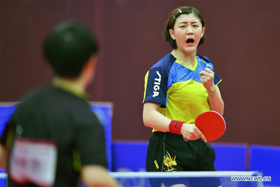 In pics women's singles final match at Chinese National Table Tennis