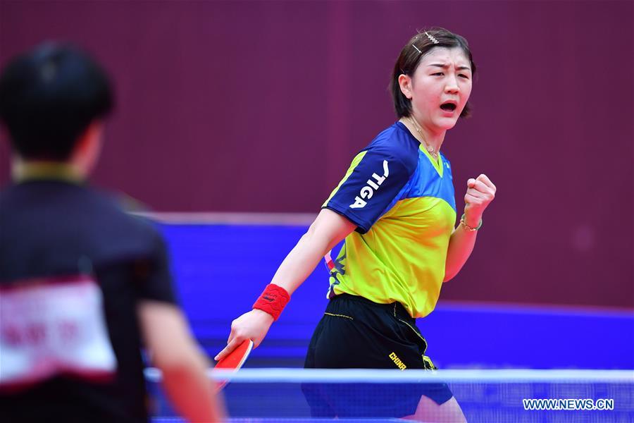 In pics women's singles final match at Chinese National Table Tennis