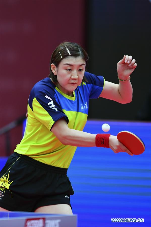 (SP)CHINA-WEIHAI-TABLE TENNIS-NATIONAL CHAMPIONSHIPS-WOMEN'S SINGLES-FINAL (CN)
