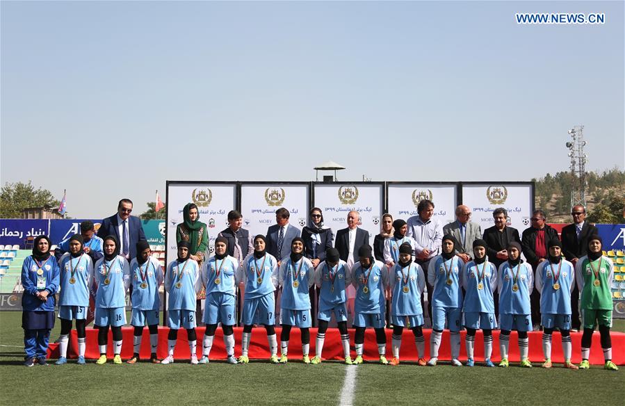 (SP)AFGHANISTAN-KABUL-FOOTBALL-WOMEN PREMIER LEAGUE-FINAL