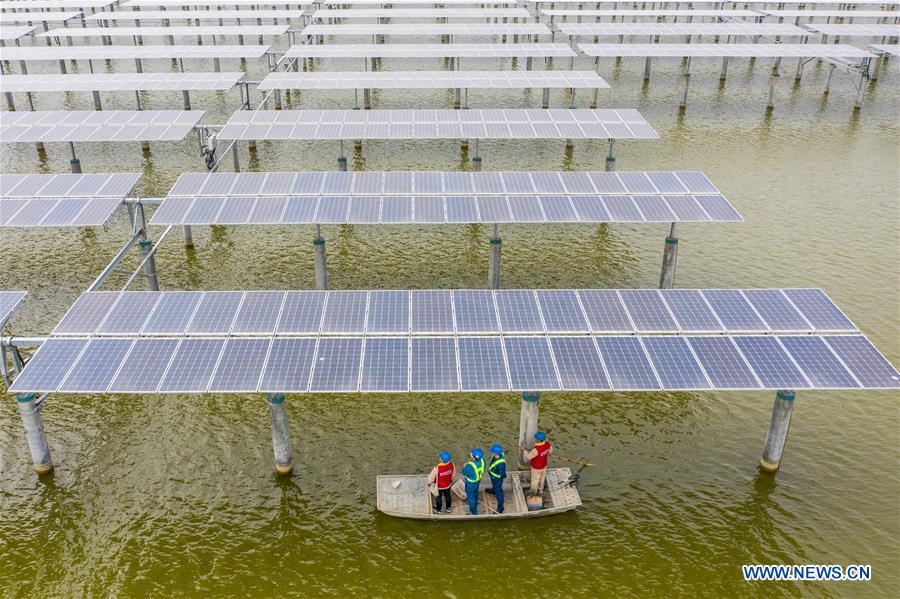 Fish farming, solar power generation developed in Baoying, Jiangsu Xinhua English.news.cn