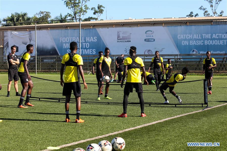 (SP)UGANDA-KAMPALA-NATIONAL FOOTBALL TEAM-TRAINING