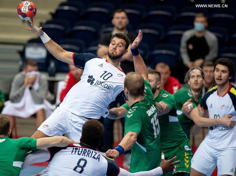 2022 Men's EHF EURO handball match Lithuania vs. Portugal Xinhua