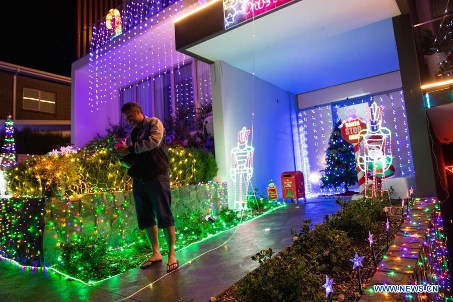 Christmas decorations and lights seen in Canberra, Australia Xinhua