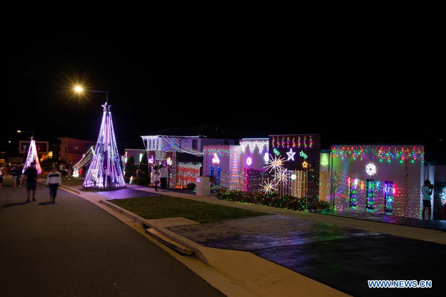 Christmas decorations and lights seen in Canberra, Australia Xinhua