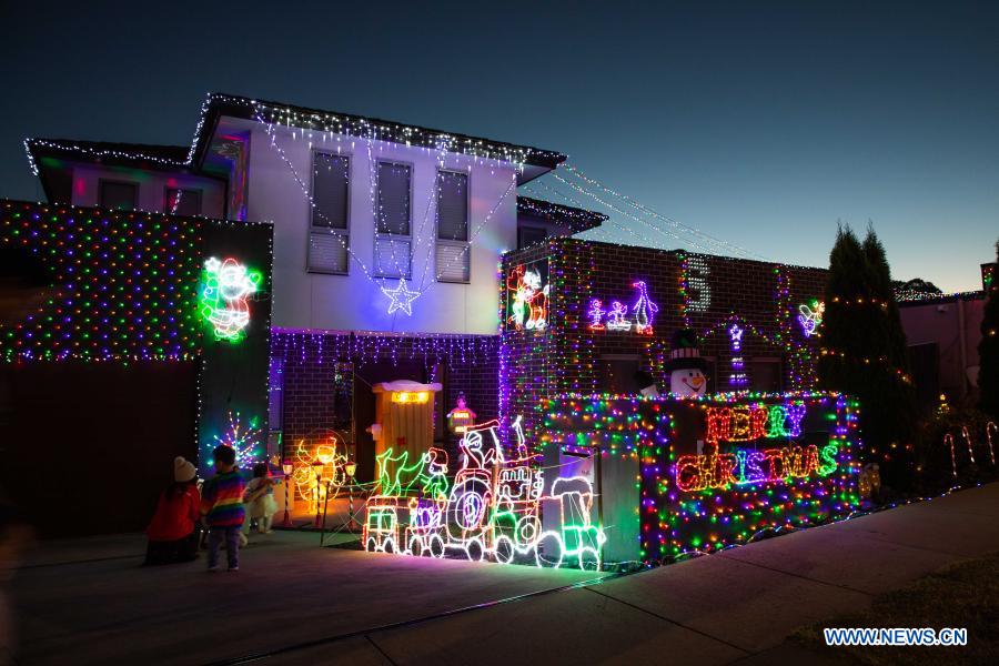 Christmas decorations and lights seen in Canberra, Australia Xinhua