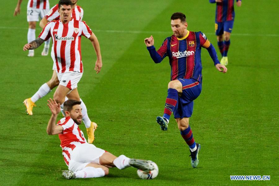 Spanish League Football Match Fc Barcelona Vs Athletic Club Bilbao Xinhua English News Cn