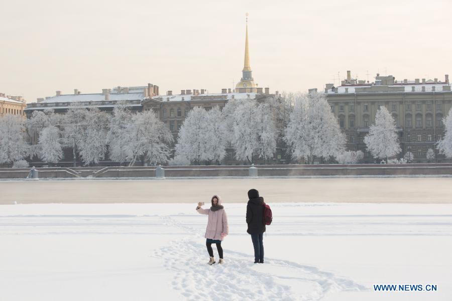 Low temperature hits minus 23 degrees Celsius in St. Petersburg