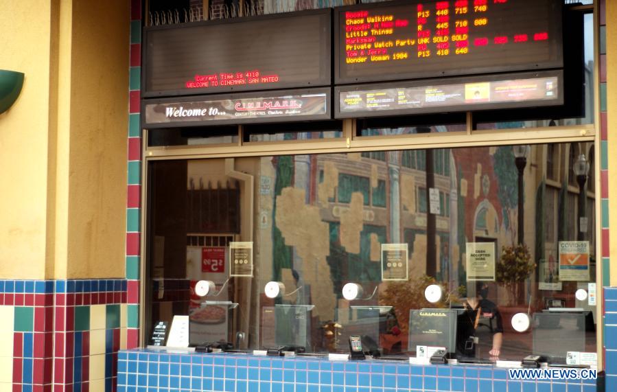 Only movie theater allowed to reopen in San Mateo, California Xinhua
