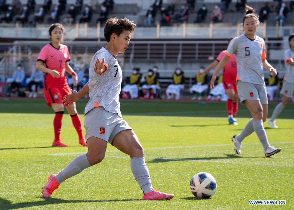 China beats S. Korea 21 in Olympic women's football qualifying