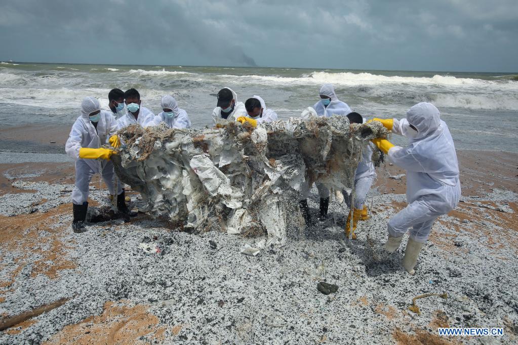 Major environmental disaster expected after fire on foreign vessel Sri