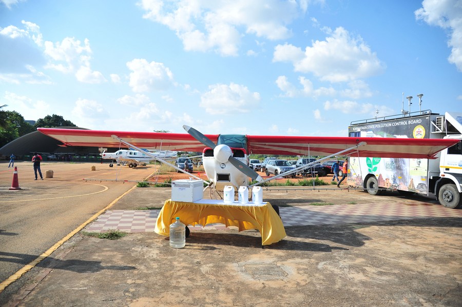 Asia Album Aircraft sprays disinfectant in India's Bangalore amid