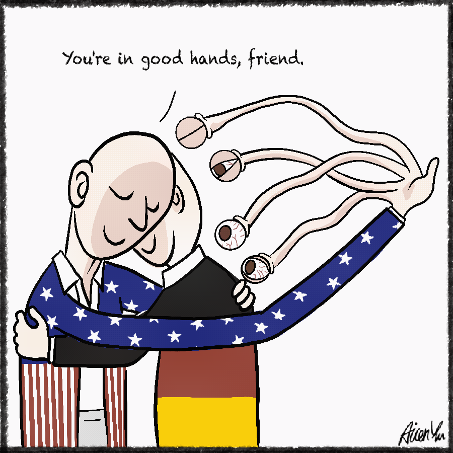 cartoon: surveillance is how we take care of allies