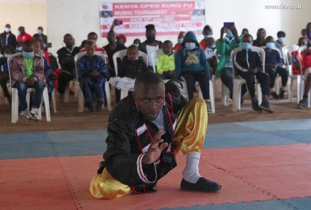 Competitors perform during Kenyan Martial Arts Tour Xinhua English