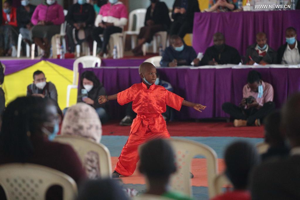 Competitors perform during Kenyan Martial Arts Tour Xinhua English