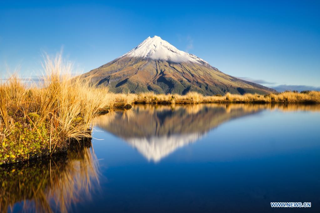 View of Mount Taranaki in New Zealand Xinhua English.news.cn