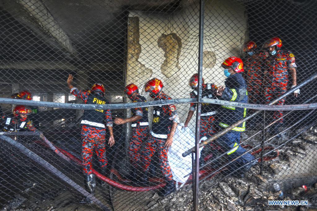 Death toll of juice factory fire in Bangladesh rises to 52 as blaze