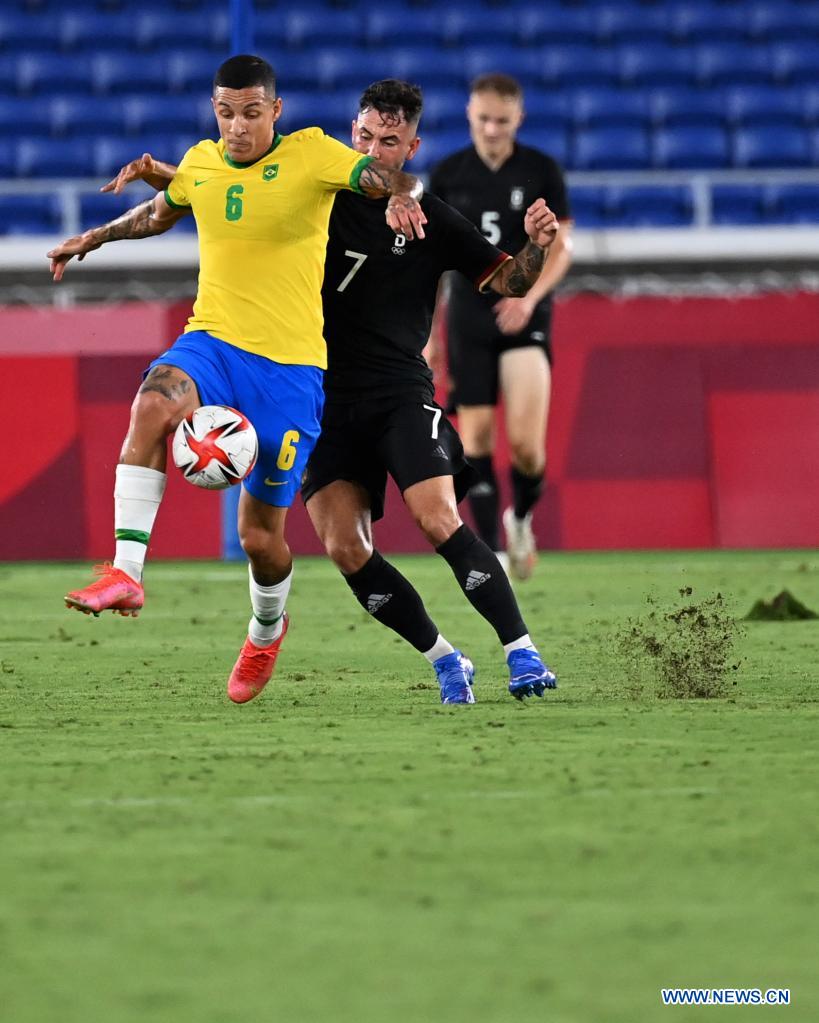 Tokyo, Japan. 31st July, 2021. T'QUIO, TO - 31.07.2021: TOKYO 2020 OLYMPIAD  TOKYO - Guilherme Arana do Brasil during the soccer game between Brazil and  Egypt at the Tokyo 2020 Olympic Games