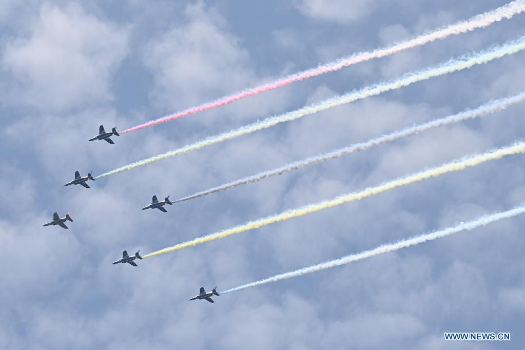 Tokyo holds airshow ahead of opening ceremony of Olympic Games Xinhua