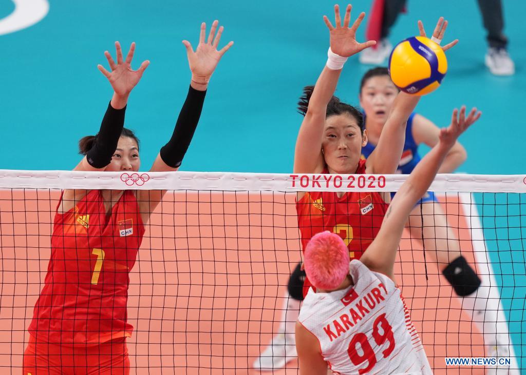 Defending champion China upset by Turkey in Tokyo 2020 women's