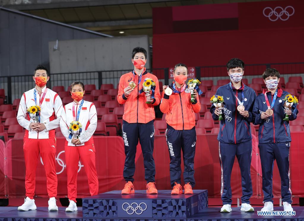 Historic Olympic table tennis gold for Japan in mixed doubles Xinhua