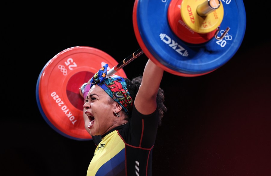 Weightlifter Barrera first Ecuadorian female winning Olympic gold Xinhua English.news.cn